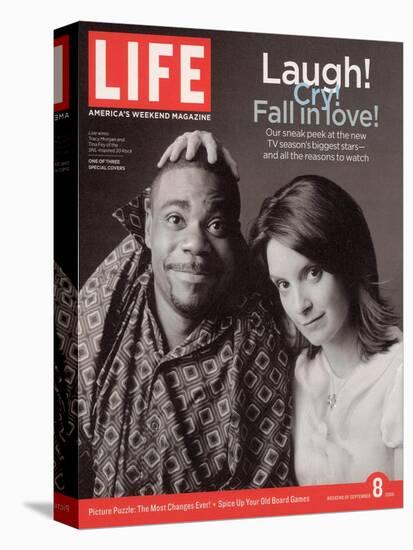TV Co-stars Tracy Morgan and Tina Fey, September 8, 2006-Cass Bird-Stretched Canvas