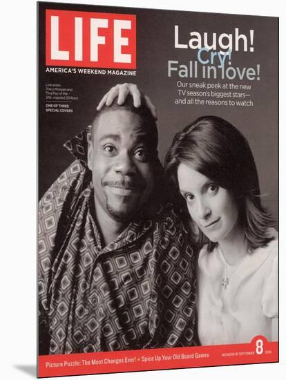 TV Co-stars Tracy Morgan and Tina Fey, September 8, 2006-Cass Bird-Mounted Photographic Print