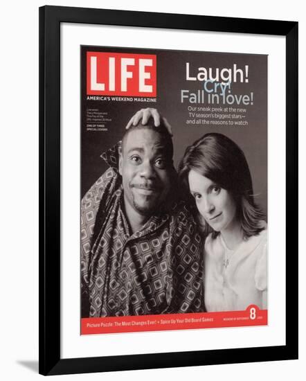 TV Co-stars Tracy Morgan and Tina Fey, September 8, 2006-Cass Bird-Framed Photographic Print