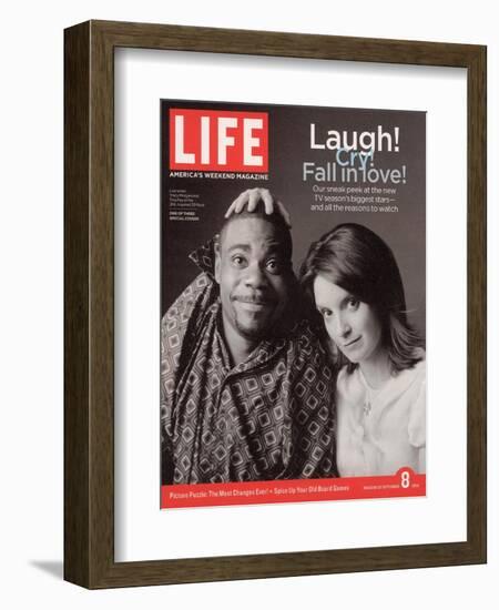 TV Co-stars Tracy Morgan and Tina Fey, September 8, 2006-Cass Bird-Framed Photographic Print