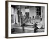 TV Comedienne Dagmar Sitting on Front Porch of Her Parent's Home During Visit to Home Town-Alfred Eisenstaedt-Framed Premium Photographic Print