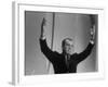 TV Emcee Ed Sullivan Holding His Arms Up, During 20th Anniversary Show-Arthur Schatz-Framed Premium Photographic Print