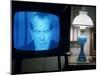TV Image of Pres. Richard M. Nixon Announcing His Resignation in Speech from the Oval Office-Gjon Mili-Mounted Photographic Print