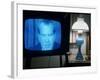 TV Image of Pres. Richard M. Nixon Announcing His Resignation in Speech from the Oval Office-Gjon Mili-Framed Photographic Print