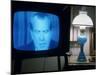 TV Image of Pres. Richard M. Nixon Announcing His Resignation in Speech from the Oval Office-Gjon Mili-Mounted Photographic Print