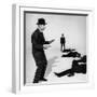 TV Programme Hapy News Yves  Featuring Yves Montand January 1, 1965-null-Framed Photo