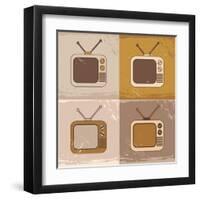 Tv Set Icons-YasnaTen-Framed Art Print