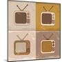 Tv Set Icons-YasnaTen-Mounted Art Print