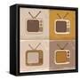 Tv Set Icons-YasnaTen-Framed Stretched Canvas