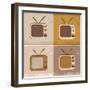 Tv Set Icons-YasnaTen-Framed Art Print