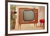 TV Set, Retro-null-Framed Premium Giclee Print