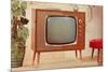 TV Set, Retro-null-Mounted Art Print