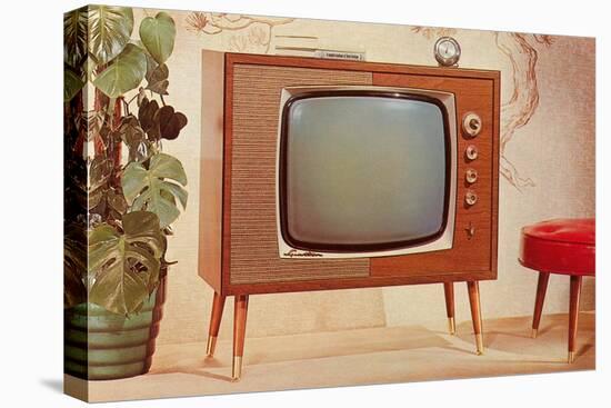 TV Set, Retro-null-Stretched Canvas