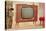 TV Set, Retro-null-Stretched Canvas