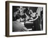 TV Star Dog J. J. Morgan Singing with Peggy Martin-Walter Sanders-Framed Premium Photographic Print