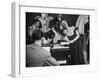TV Star Dog J. J. Morgan Singing with Peggy Martin-Walter Sanders-Framed Premium Photographic Print