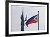 Tv Tower and National Flag, Manila, Philippines-Keren Su-Framed Photographic Print