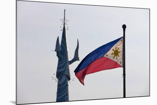 Tv Tower and National Flag, Manila, Philippines-Keren Su-Mounted Photographic Print