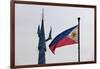 Tv Tower and National Flag, Manila, Philippines-Keren Su-Framed Photographic Print