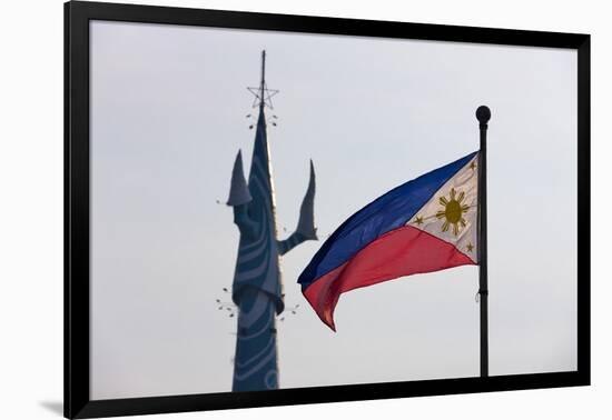 Tv Tower and National Flag, Manila, Philippines-Keren Su-Framed Photographic Print