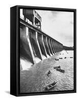 Tva Projects in the Kentucky Lake Dam-Ralph Crane-Framed Stretched Canvas