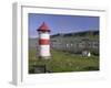 Tvoroyri Village and Lighthouse, Suduroy, Suduroy Island, Faroe Islands, Denmark, Europe-Patrick Dieudonne-Framed Photographic Print