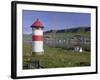 Tvoroyri Village and Lighthouse, Suduroy, Suduroy Island, Faroe Islands, Denmark, Europe-Patrick Dieudonne-Framed Photographic Print