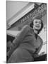 Twa Stewardess Jean Herman at Shannon Airport-Nat Farbman-Mounted Premium Photographic Print