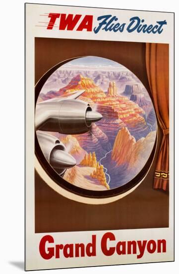 TWA to the Grand Canyon-null-Mounted Art Print