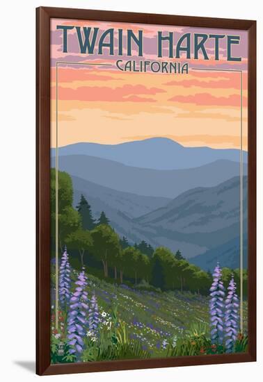 Twain Harte, California - Spring Flowers-Lantern Press-Framed Art Print