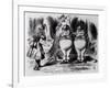 Tweedledum and Tweedledee, Illustration from "Through the Looking Glass," by Lewis Carroll, 1872-John Tenniel-Framed Giclee Print