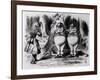 Tweedledum and Tweedledee, Illustration from "Through the Looking Glass," by Lewis Carroll, 1872-John Tenniel-Framed Giclee Print