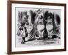 Tweedledum and Tweedledee, Illustration from "Through the Looking Glass," by Lewis Carroll, 1872-John Tenniel-Framed Giclee Print