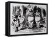 Tweedledum and Tweedledee, Illustration from "Through the Looking Glass," by Lewis Carroll, 1872-John Tenniel-Framed Stretched Canvas