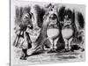 Tweedledum and Tweedledee, Illustration from "Through the Looking Glass," by Lewis Carroll, 1872-John Tenniel-Stretched Canvas