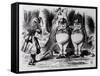 Tweedledum and Tweedledee, Illustration from "Through the Looking Glass," by Lewis Carroll, 1872-John Tenniel-Framed Stretched Canvas