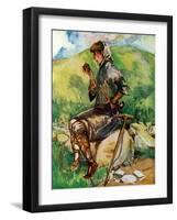 Twelfth and thirteenth century peasant 's costume-Dion Clayton Calthrop-Framed Giclee Print