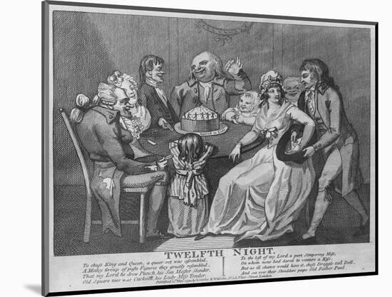 Twelfth Night, 1794-Isaac Cruikshank-Mounted Giclee Print