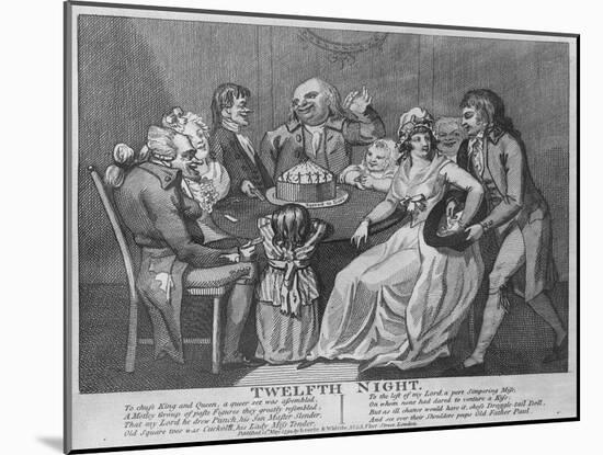 Twelfth Night, 1794-Isaac Cruikshank-Mounted Giclee Print