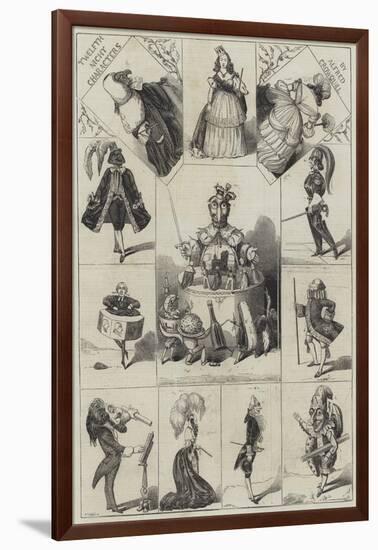 Twelfth Night Characters-Alfred Crowquill-Framed Giclee Print