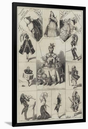 Twelfth Night Characters-Alfred Crowquill-Framed Giclee Print