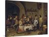Twelfth Night Party, 1650-1660-David Teniers the Younger-Stretched Canvas