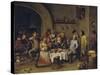 Twelfth Night Party, 1650-1660-David Teniers the Younger-Stretched Canvas