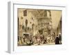 Twelfth Night Revels in the Great Hall, Haddon Hall, Architecture of the Middle Ages, 1838-Joseph Nash-Framed Giclee Print