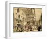 Twelfth Night Revels in the Great Hall, Haddon Hall, Architecture of the Middle Ages, 1838-Joseph Nash-Framed Giclee Print