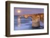 Twelve Apostles at moonrise, Port Campbell National Park, Great Ocean Road, Victoria, Australia-Ian Trower-Framed Photographic Print