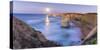 Twelve Apostles at moonrise, Port Campbell National Park, Great Ocean Road, Victoria, Australia-Ian Trower-Stretched Canvas