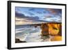 Twelve Apostles at Sunset.  Great Ocean Road, Victoria, Australia.-Robyn Mackenzie-Framed Photographic Print