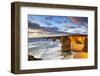 Twelve Apostles at Sunset.  Great Ocean Road, Victoria, Australia.-Robyn Mackenzie-Framed Photographic Print