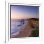 Twelve Apostles at Sunset, Port Campbell National Park, Great Ocean Road, Victoria, Australia-Ian Trower-Framed Photographic Print